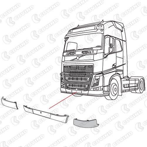 PARE CHOC PLASTIC GAUCHE VOLVO FH SERIE 4 EURO 6 - A PEINDRE – Image 2