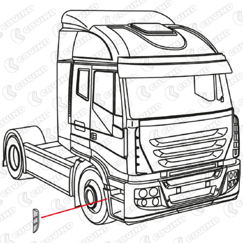 PROTECTION MARCHE-PIED DROIT IVECO STRALIS AS AVANT 2007 = SUR COMMANDE – Image 2