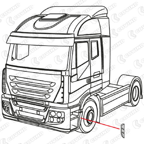 PROTECTION MARCHE-PIED GAUCHE IVECO STRALIS AS AVANT 2007 = SUR COMMANDE – Image 2