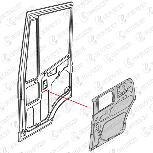 PANNEAU INSONORISANT INTERIEUR DE PORTE DROITE IVECO STRALIS HI WAY = SUR COMMANDE – Image 2