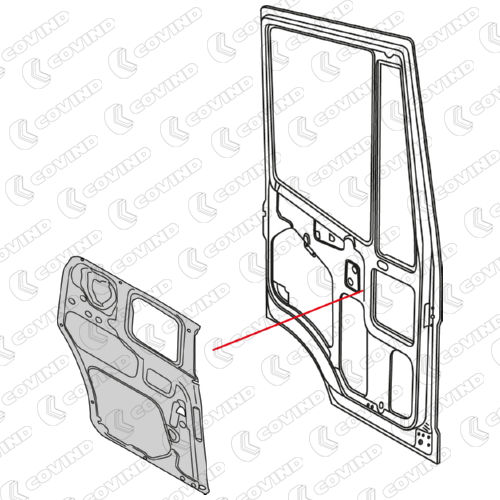 PANNEAU INSONORISANT INTERIEUR DE PORTE GAUCHE IVECO STRALIS HI WAY = SUR COMMANDE – Image 2