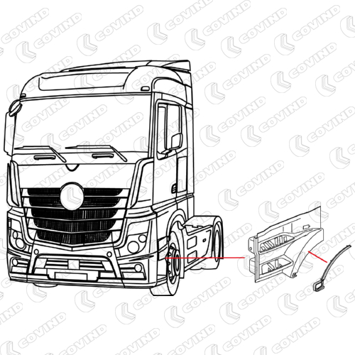 GARNITURE D'EMMARCHEMENT AVANT GAUCHE ACTROS MP4 BIG ET GIGA SPACE – Image 2
