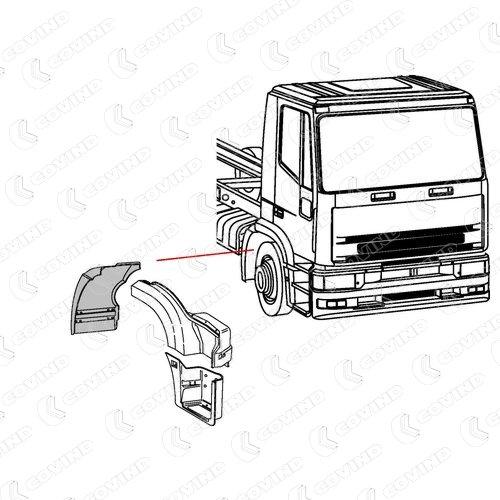AILE ARRIERE DROITE ESSIEU AVANT IVECO EUROTRAKKER SERIE 1 – Image 2