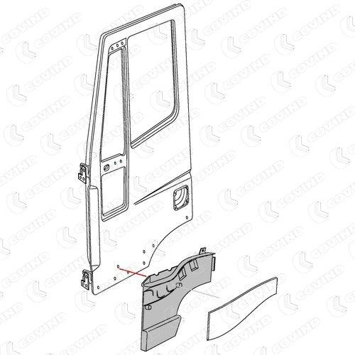 BAS DE PORTE GAUCHE POUR IVECO STRALIS AS AVANT 2007 = SUR COMMANDE – Image 2