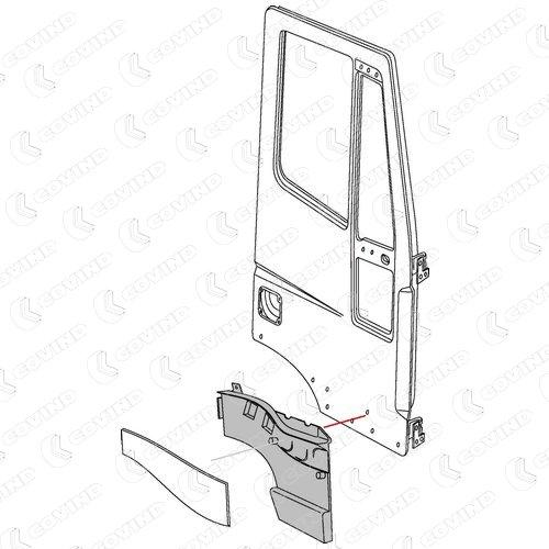 BAS DE PORTE DROIT POUR IVECO STRALIS AS AVANT 2007 = SUR COMMANDE – Image 2