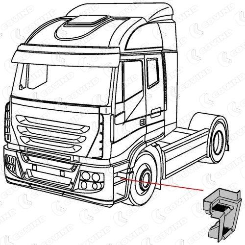 MARCHE PIED GAUCHE IVECO STRALIS CABINE AS APRES 2007 - NOIR – Image 2