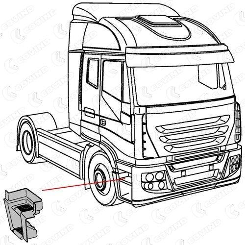 MARCHE PIED DROIT IVECO STRALIS HI-WAY CABINE AS 2013 - NOIR – Image 2