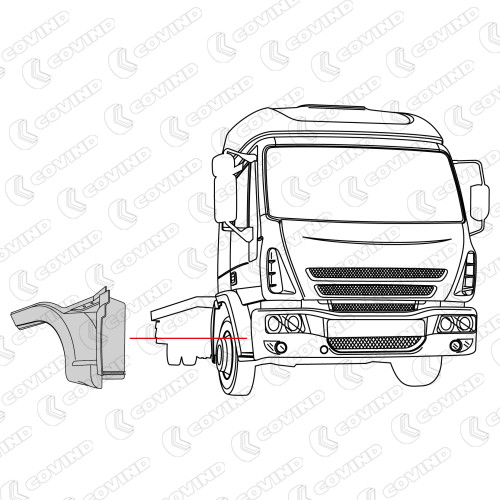 EMMARCHEMENT DROIT IVECO EUROCARGO 75/120 AP 2008 - COULEUR NOIR = SUR COMMANDE – Image 2