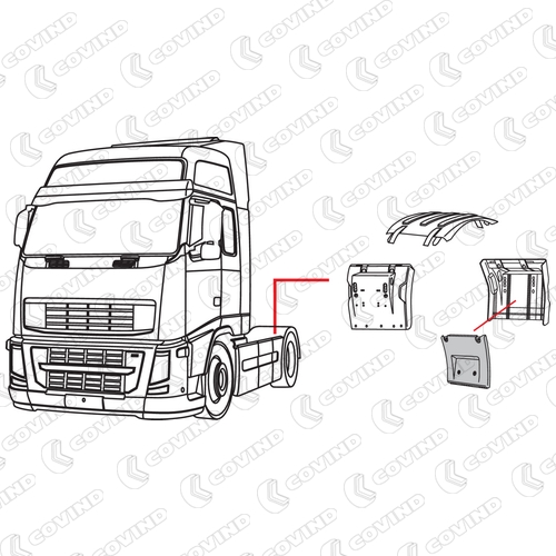 RECOUVREMENT INTERIEUR DE DEMI AILE ARRIERE – Image 2