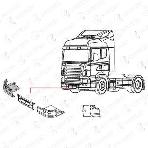 ANGLE PARE CHOC DROIT = GRAND MODELE SCANIA R SERIE 5 CABINE CR/CG AVANT 2010 – Image 2