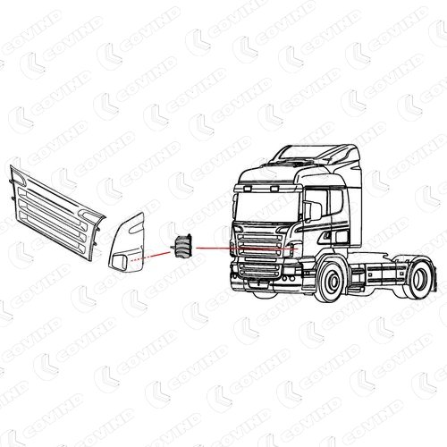 DEFLECTEUR INTERIEUR GAUCHE SCANIA R SERIE 5 CABINE CR AVANT 2010 – Image 2
