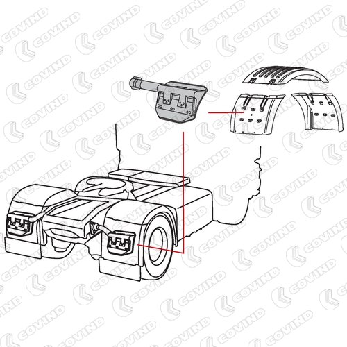 SUPPORT AILE PARTIE ARRIERE DROIT DE L ESSIEU ARRIERE SCANIA R CABINE CR/CG APRES 2010 – Image 2