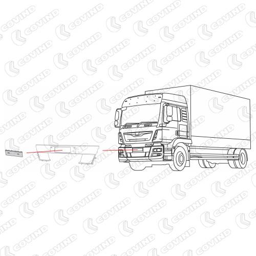 SUPPORT DE PLAQUE D IMMATRICULATION MAN TGL EURO 6 – Image 2