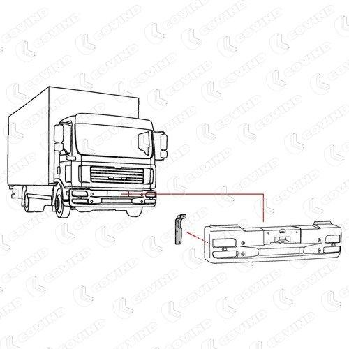CACHE COTE DROIT SUR PARE CHOC HAUTEUR 570MM MAN TGL – Image 2
