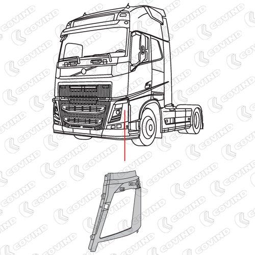 ENTOURAGE DE PHARE GAUCHE VOLVO FH SERIE 4 EURO 6 – Image 2