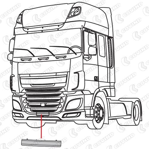 VOLET CENTRAL PARE CHOC DAF XF 106 EURO 6 - PEINT EN BLANC DAF H3279 – Image 2