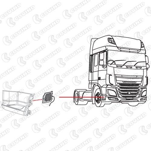 TRAPPE CAISSON MARCHE PIED DROIT DAF XF106 EURO 6 – Image 2