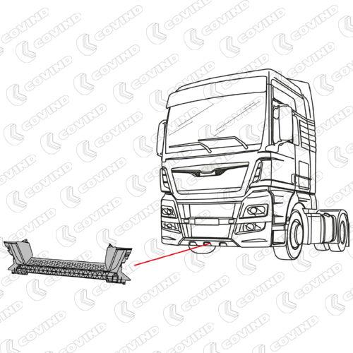 PARE CHOC CENTRAL (MARCHE PIED INFERIEUR)POUR MAN TGX EURO6 RESTYLING 2EME SERIE - A PARTIR DE 2019 – Image 2