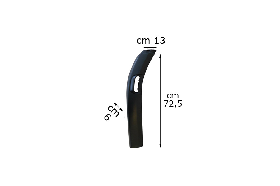 COUVERTURE EXTERIEURE POUR AILE AVANT GAUCHE, PARTIE AVANT SCANIA G-P – LARGEUR 13cm