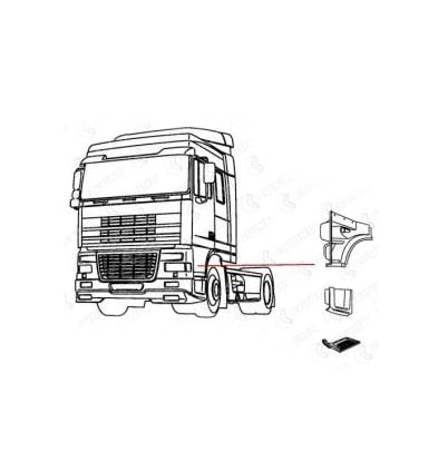 SUPPORT DE MARCHE PIED GAUCHE DAF XF 95 SERIE 1 AVANT 2003 – Image 2
