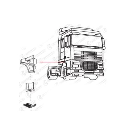 SUPPORT DE MARCHE PIED DROIT DAF XF 95 SERIE 1 AVANT 2003 – Image 2