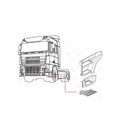 SUPPORT DE MARCHE PIED GAUCHE DAF XF 95 SERIE 2 APRES 2003 – Image 2