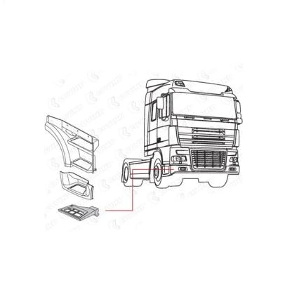 SUPPORT DE MARCHE PIED DROIT DAF XF 95 SERIE 2 APRES 2003 – Image 2