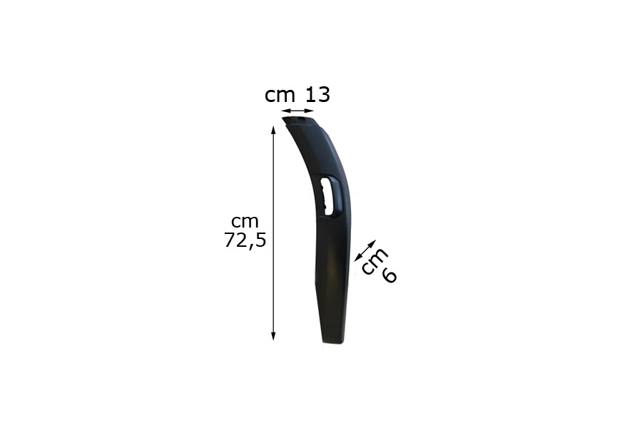 COUVERTURE EXTERIEURE POUR AILE AVANT DROITE, PARTIE AVANT SCANIA R – LARGEUR 13cm BISEAUTÉE