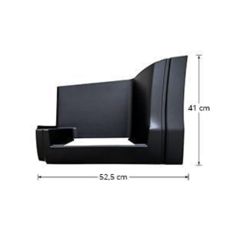 CAISSON DE MARCHE PIED GAUCHE POUR STRALIS S-WAY 2019 CABINE AS & AD/AT - HAUTEUR 41CM - NOIR