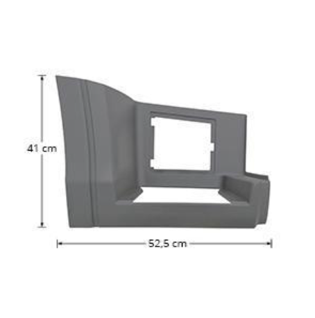 CAISSON DE MARCHE PIED DROIT POUR STRALIS S-WAY 2019 CABINE AS & AD/AT - HAUTEUR 41CM - A PEINDRE