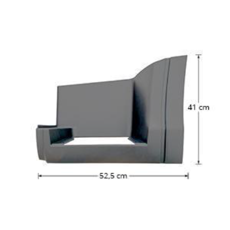 CAISSON DE MARCHE PIED GAUCHE POUR STRALIS S-WAY 2019 CABINE AS & AD/AT - HAUTEUR 41CM - A PEINDRE