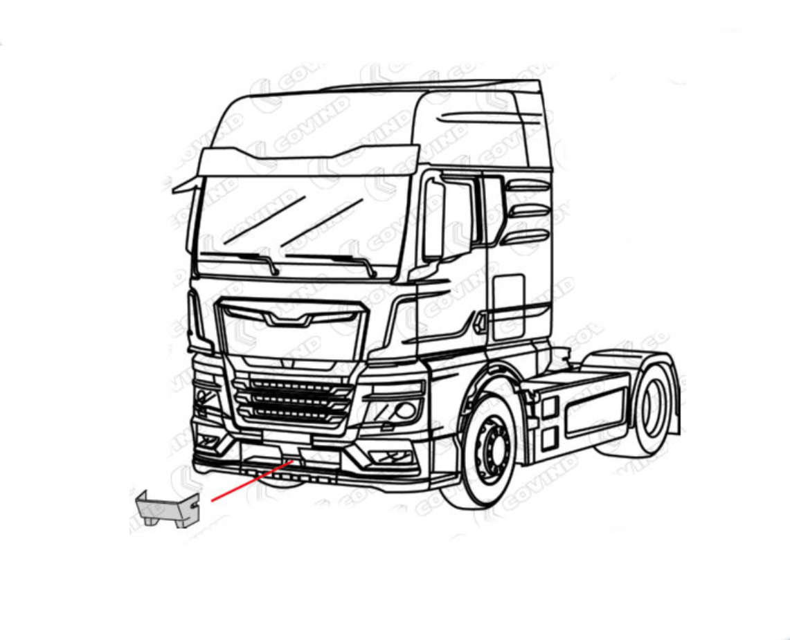 COUVERCLE SYSTEME ACTIVE CONTROL (CAMERA) DE PARE CHOC MAN TGX 2021 – Image 2