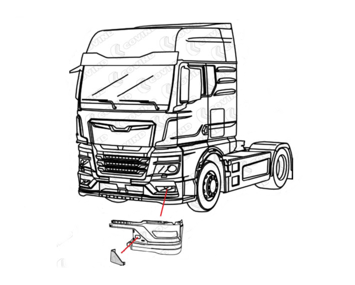BOUCHON SUR PARE CHOCS GAUCHE MAN TGX 2021 – Image 2
