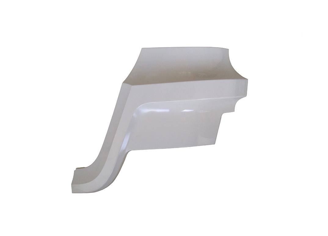 COTE SUPERIEUR DE PARE CHOC GAUCHE MERCEDES ACTROS MP4 CABINE BIG SPACE = GRANDE CABINE - PEINT EN BLANC MERCEDES ARTIK 9147