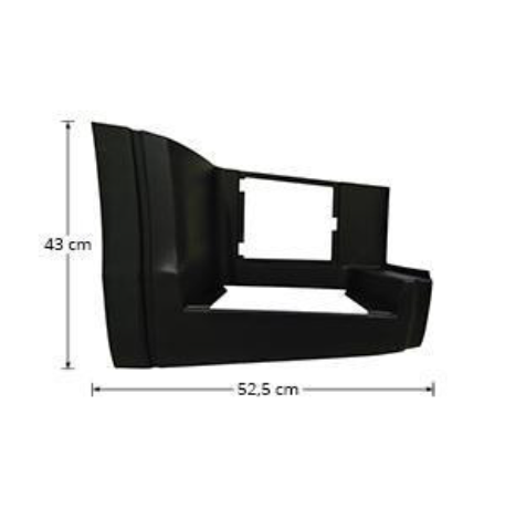 CAISSON DE MARCHE PIED DROIT POUR STRALIS S-WAY 2019 CABINE AD-AT - HAUTEUR 43CM - NOIR